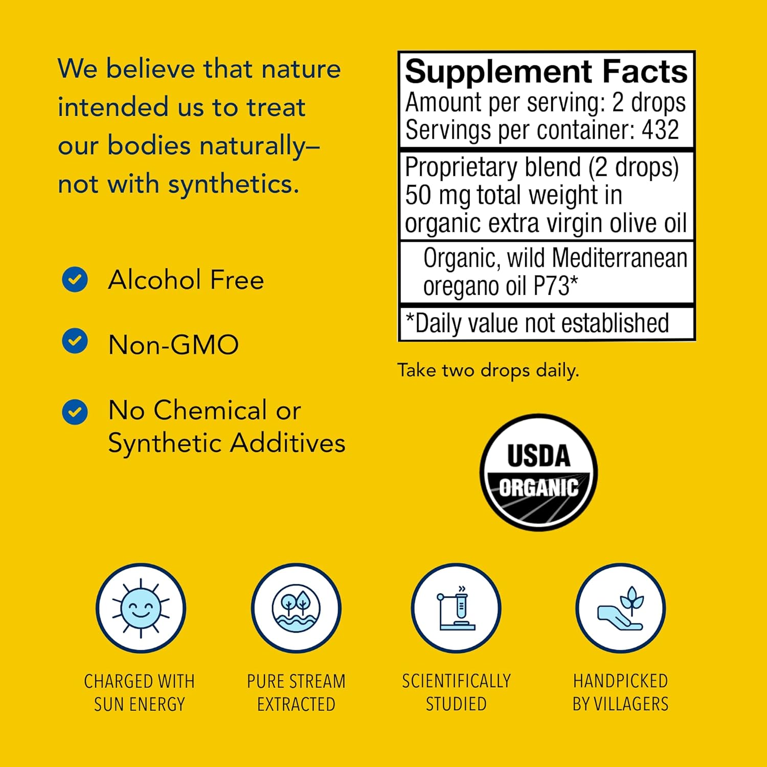 NORTH AMERICAN HERB & SPICE Super Strength Oreganol - 1 fl. oz. - Unprocessed, Wild, Organic Oregano Oil - Mediterranean Source P73 - Non-GMO - 432 Servings - Image 4