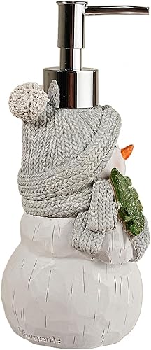 Miniatura 4 de Dispensador de jabón de muñeco de nieve navideño para baño, dispensador de jabón líquido de manos para cocina, 12 onzas