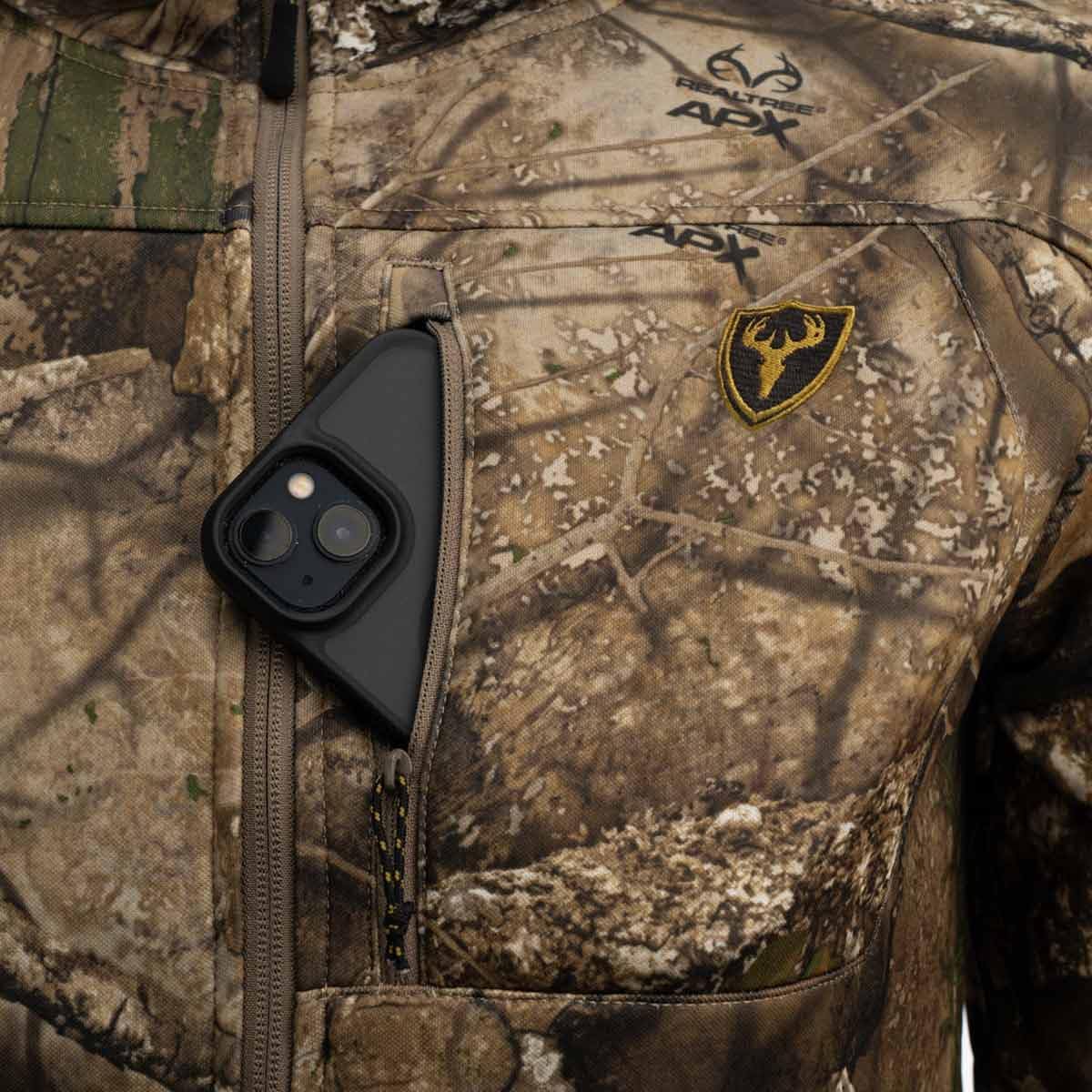 SCENTBLOCKER Shield Series Silentec Midweight Jacket, Camo Hunting Clothes for Men