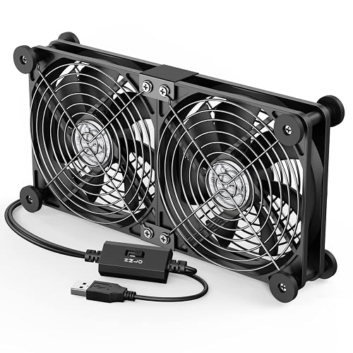 ELUTENG Dual USB Computer Cooling Fan 120mm Adjustable