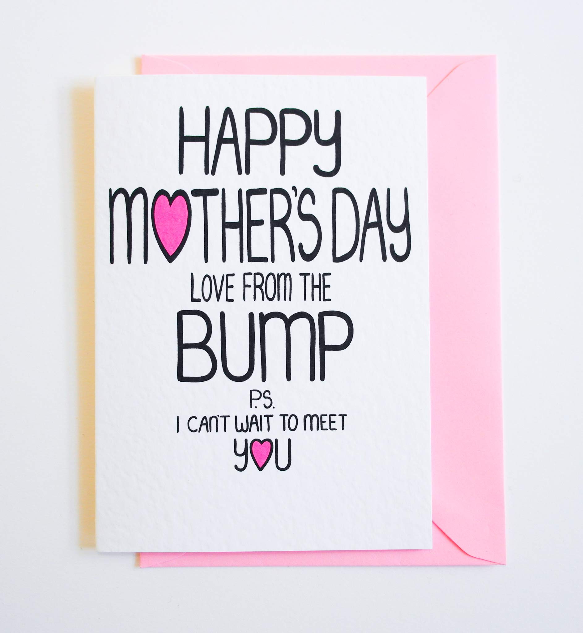 Happy Mother's Day Love From The Bump - PS I Can't Wait To Meet You, Mother's Day card