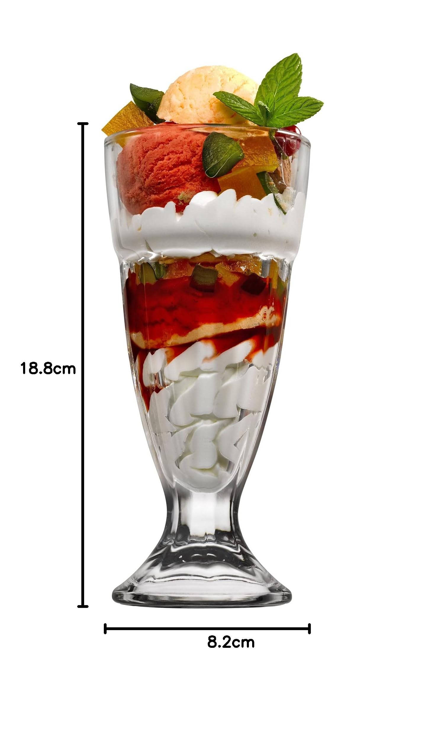Topkapi 51128 Arctic - Eisbecher, Eiskaffeebecher, Eis, Milch Shake, Frappe, ~325 ml, 6 Stück (Packung mit 2)