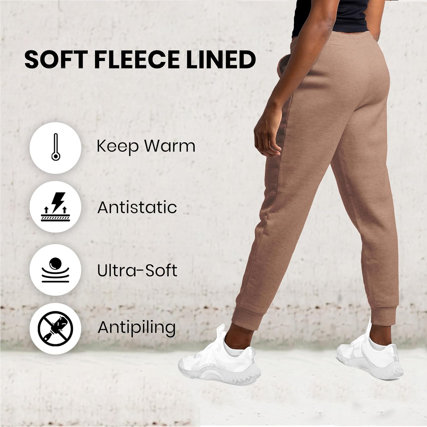 Common Stitch 3 Pack Sweatpants Women - Womens Sweatpants with Pockets, Fleece Womens Joggers, Yoga Pants (Available in Plus) - Image 4