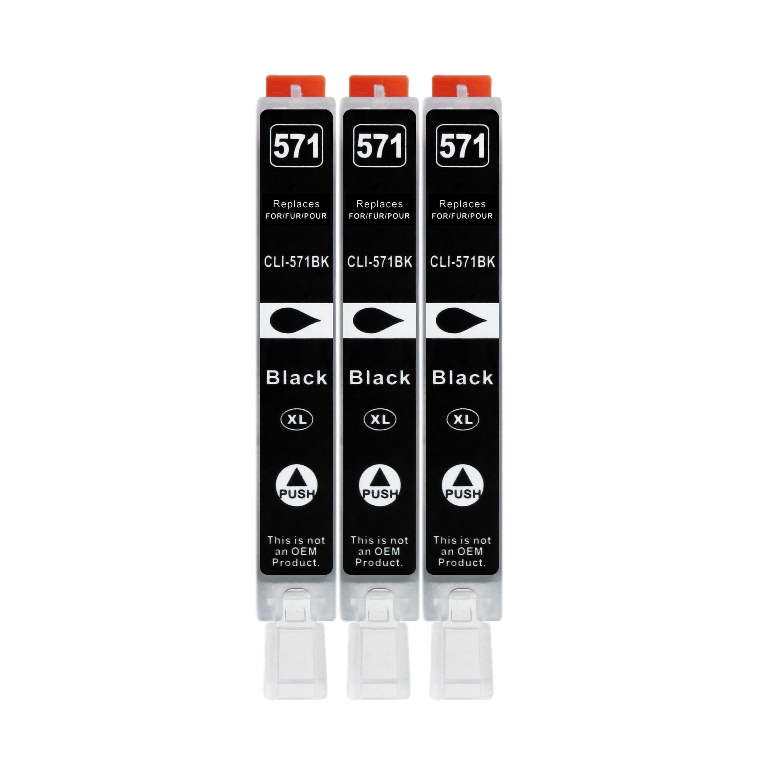 2 Cartouches D'encre Jaune Compatibles Canon PIXMA - Référence C-571Y, 12ml - Pour MG/TS Series