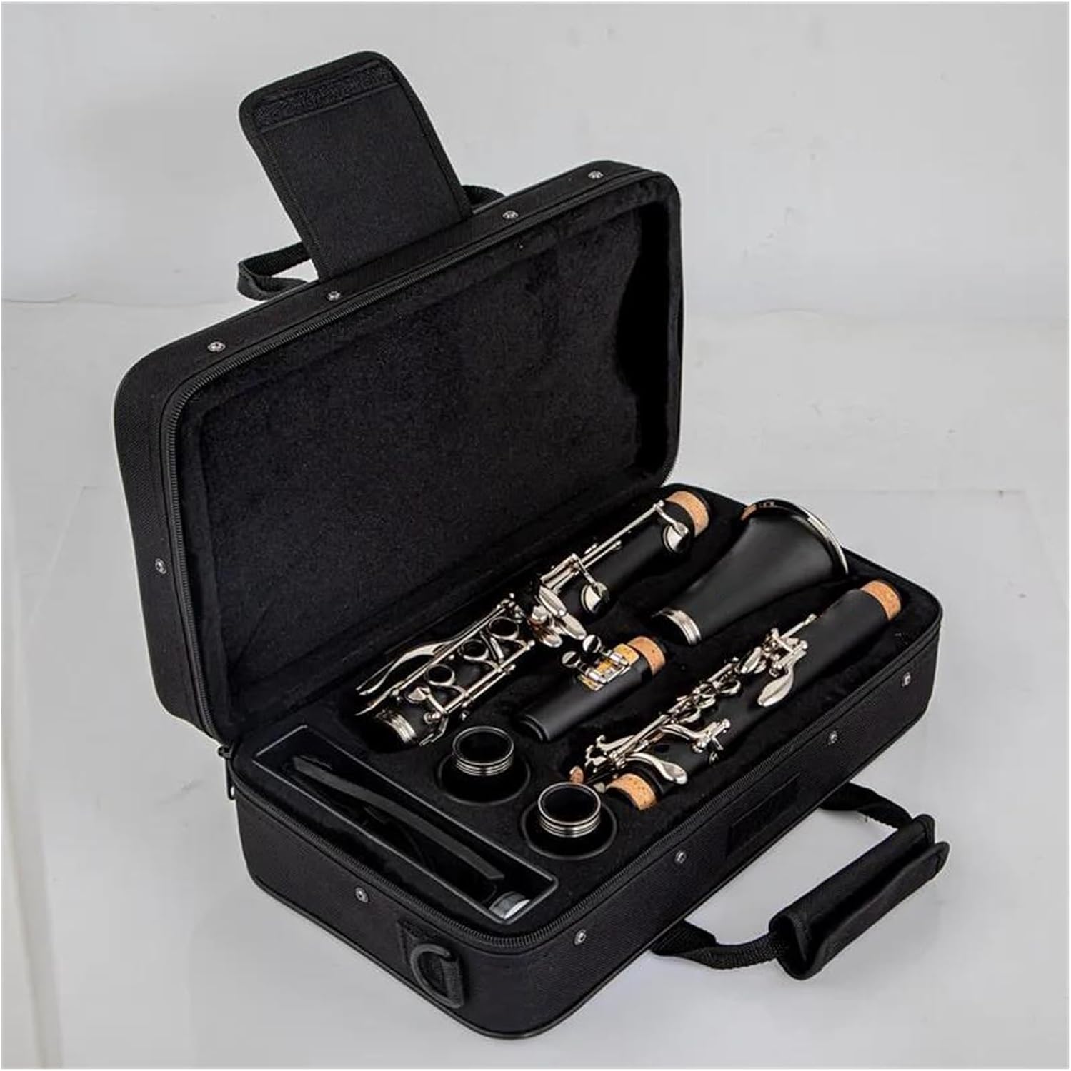 Clarinet Clarinet in Bb 17 Keys Durable Instrument Bakelite Material Nickel Plated Surface