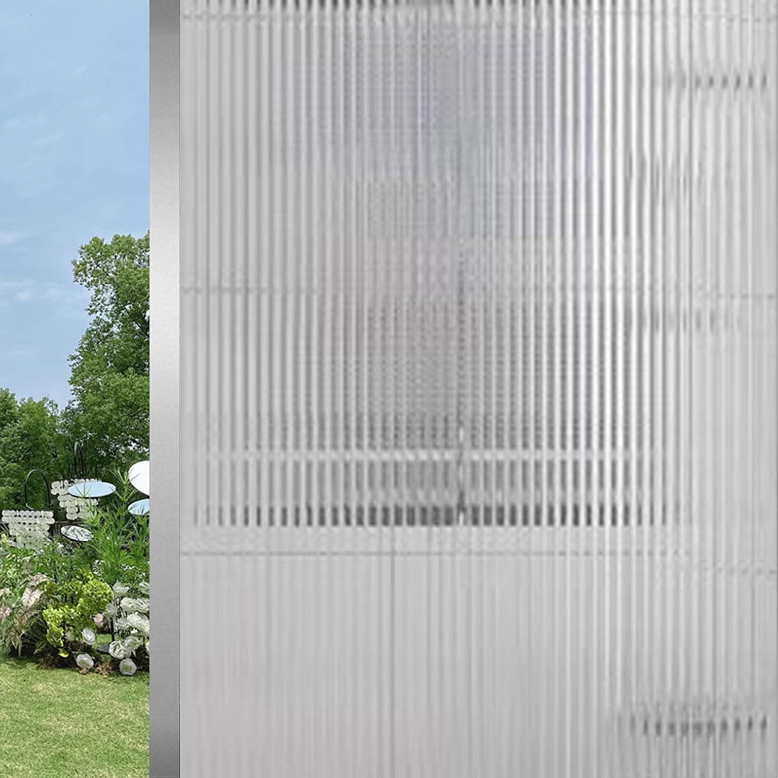 Fensterfolie Selbsthaftend Blickdicht 100 x 800 cm Uv-Schutz Folie Sichtschutz Hitze Milchglasfolie Statisch Haftend Fenster Folie Blickschutz für Büro Und Haus, Changhong 1