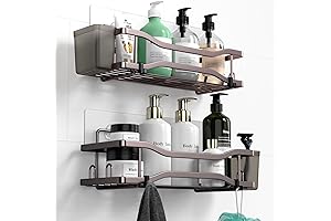 Rustproof Stainless Steel Shower Caddy Bathroom Organizer Shelf