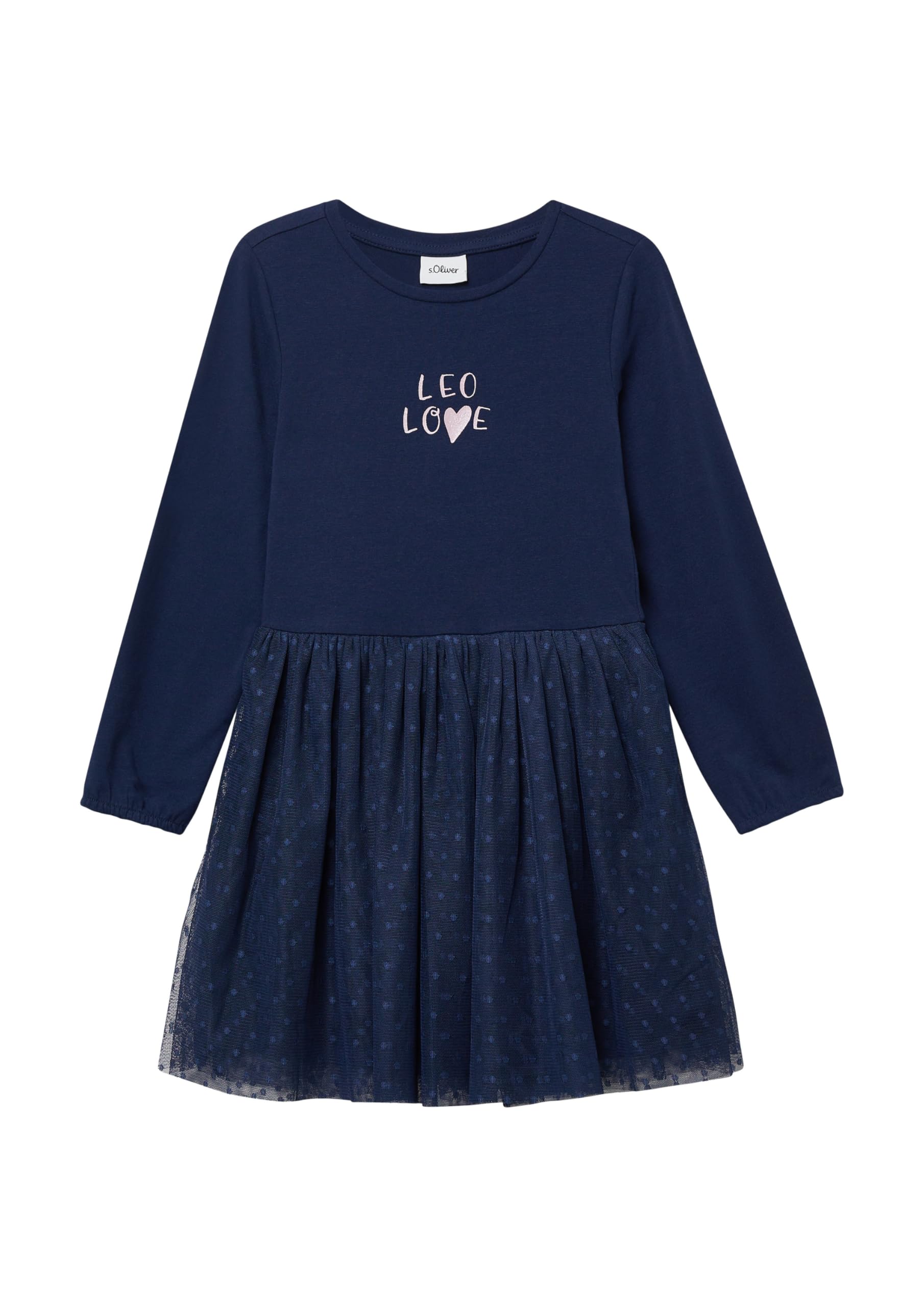 s.Oliver Kurzes Kleid mit Mesh-Rock und Glitzerprint