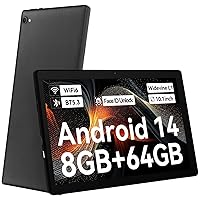 Laptok Tablet 10 pollici Android 14 Tablet con Octa-Core, Face ID