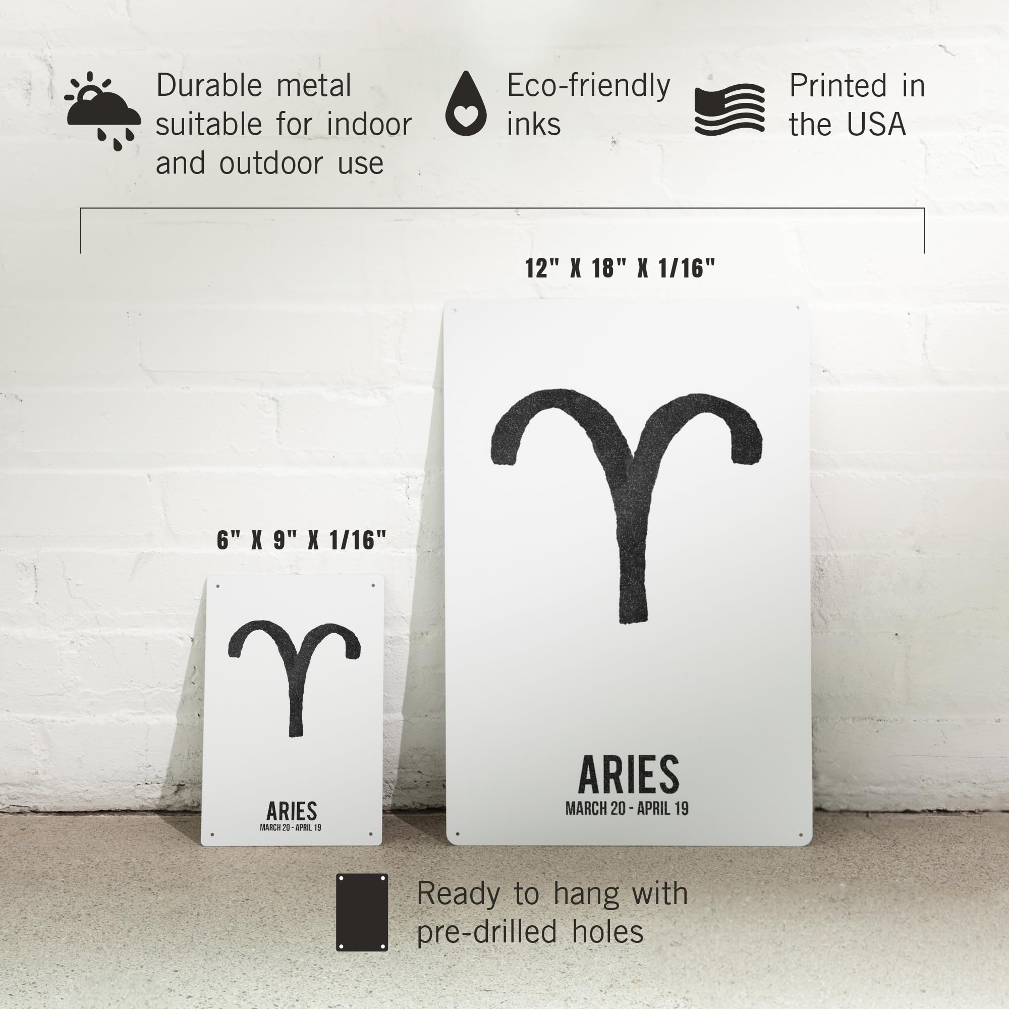 Aries0615プロフ確認お願いします Amazon.com : Lantern Press 6x9 Inch Metal Sign, Aries, Astrology