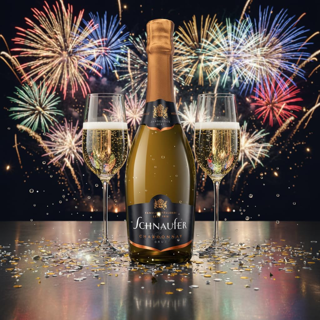 Schnaufer Chardonnay Brut – Trocken & Frisch mit feinem Mousseux – Jahrgangs Sekt - Familienkellerei seit 1918 aus Baden-Württemberg (6 x 0,75L)
