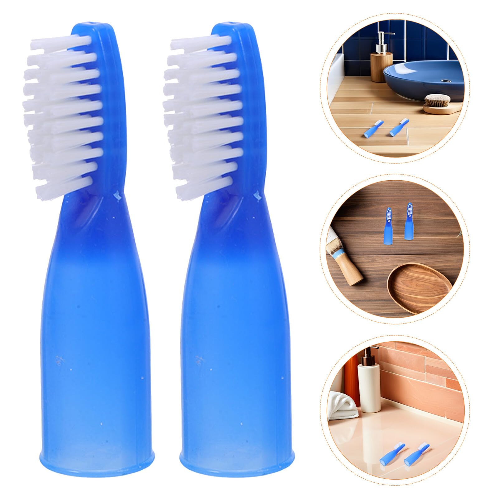 Spazzolino da Denti Corto Mini Testina Blu in Pbt Nano 100 Pezzi, Spazzolino da Viaggio Portatile Antimanomissione per Igiene Orale in Carcere, Ospedali e Campeggio, Maneggevole