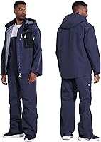 Vista 6 de Men’s 3-Layer Waterproof Fishing Jacket & Bib Pants Set – Waders & Foul Weather Gear