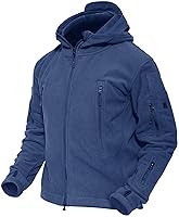 Vista 9 de MAGCOMSEN - Chaqueta táctica militar de hombre con capucha de lana caliente, chaquetas deportivas al aire libre, abrigos de invierno, cortavientos