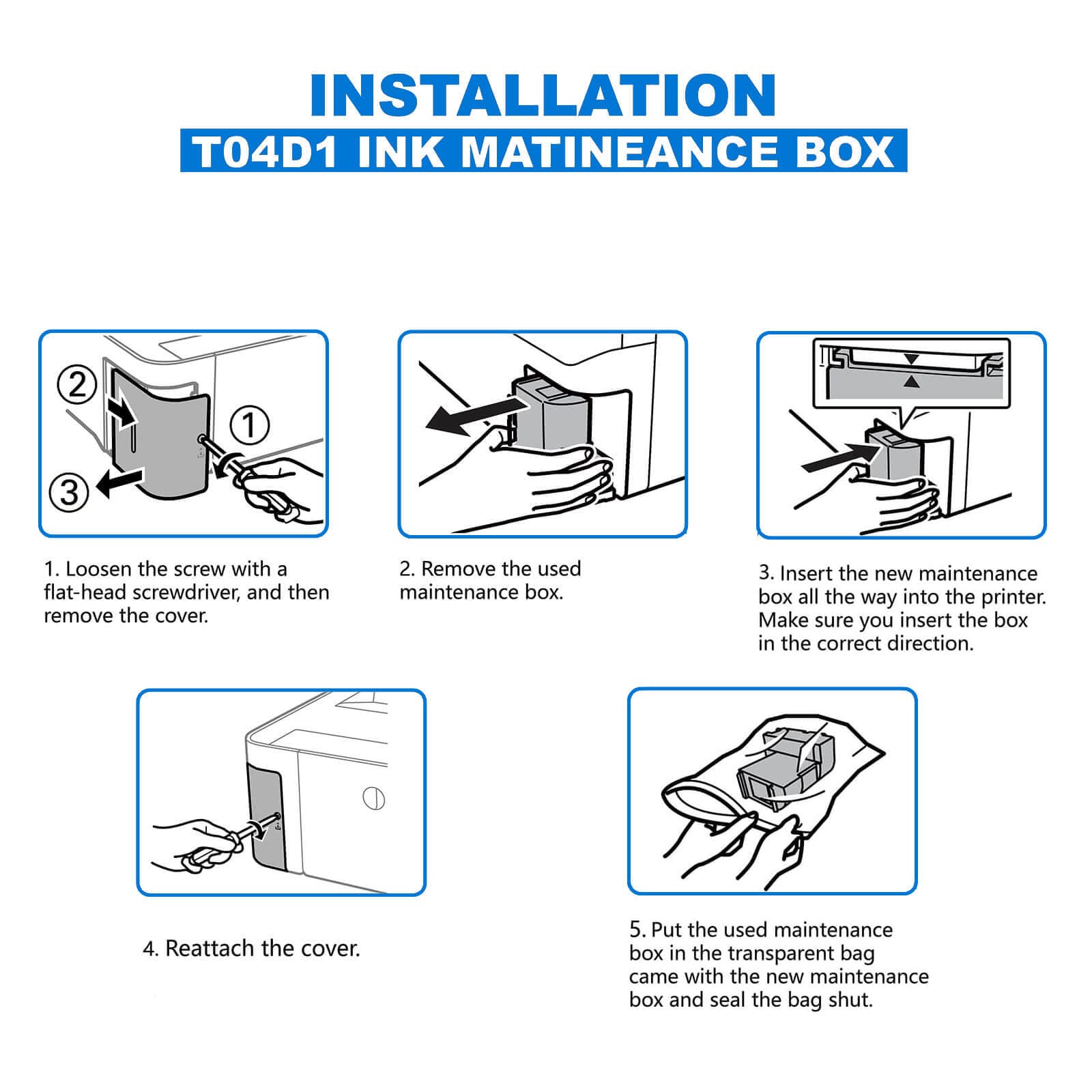 BF T04D1 T04D100 Ink Maintenance Box For ET-15000 ET...