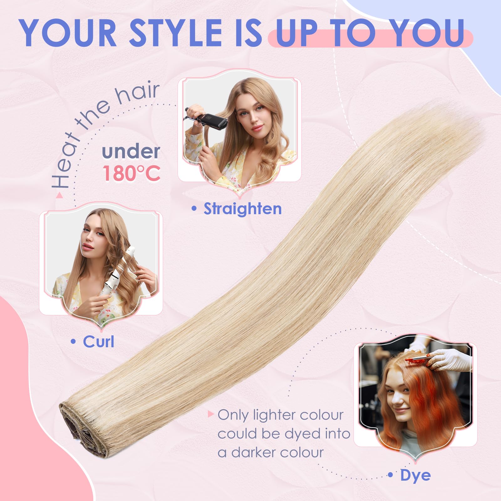Elailite Hair Extensions Real Human Hair Clip in 8 Pcs Remy Natural Hair Full Head Straight - Image 4