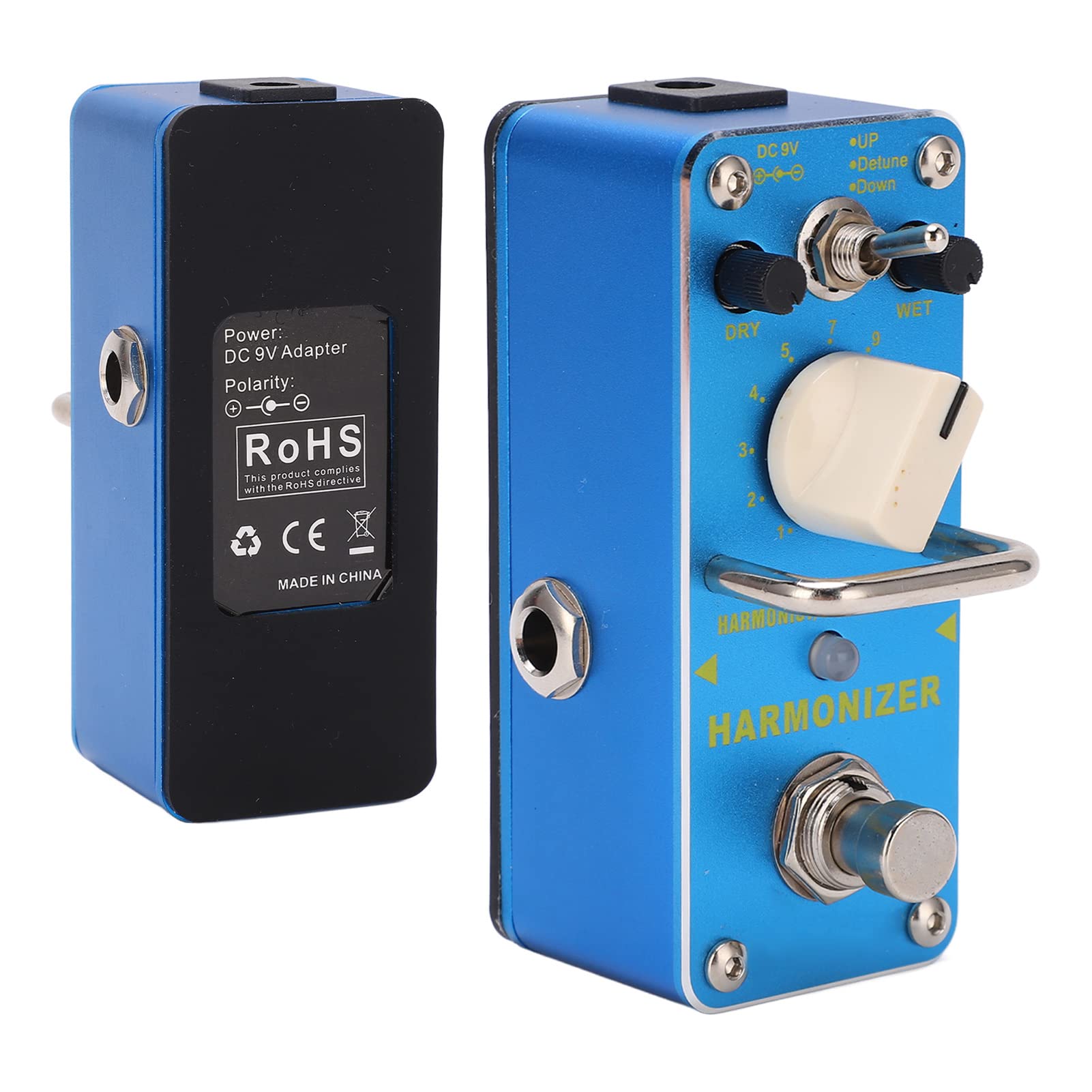 Pédale de Guitare Pitch Shifter, Pédale de Guitare Phaser Pédale de Phaser 3 Modes Pédale d'effets de Guitare avec Véritable Contournement pour Guitare électrique