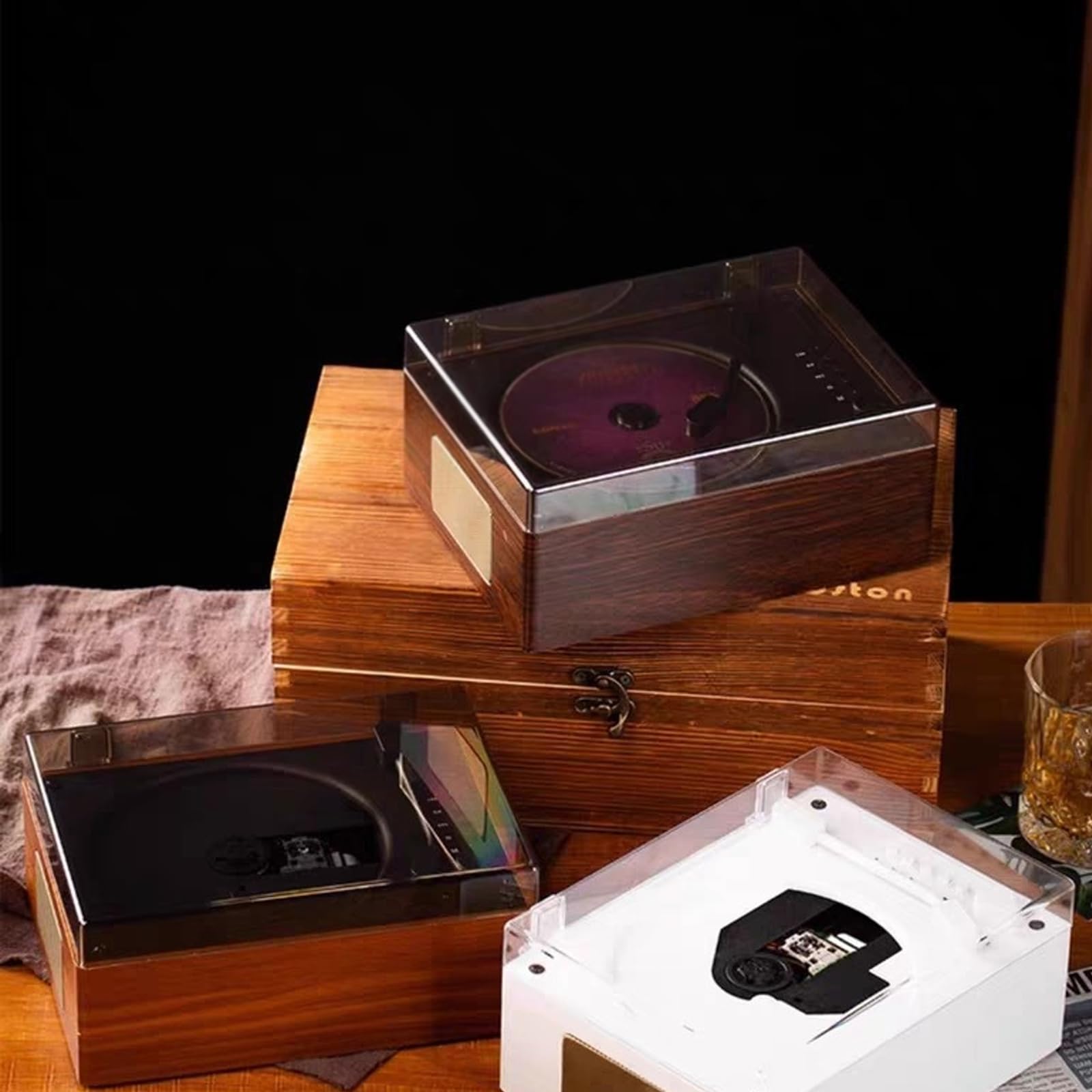 Lettore di Cassette Bluetooth CD Boombox Radio Portatile Retro Record, Musica Domestica con Altoparlanti Telecomando, Effetto sonoro Spaziale a 360°, Supporta unità Flash USB/Computer/Esterno