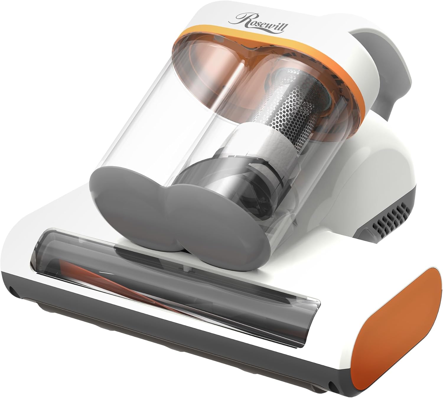 Rosewill Mattress Vacuum Cleaner: UV-C Light & High Heating Tech, 350W 13Kpa Strong Suction, Deep Cleaning Bed Handheld Vacuums for Sofa/Bed/Pet Hair, Corded - Orange