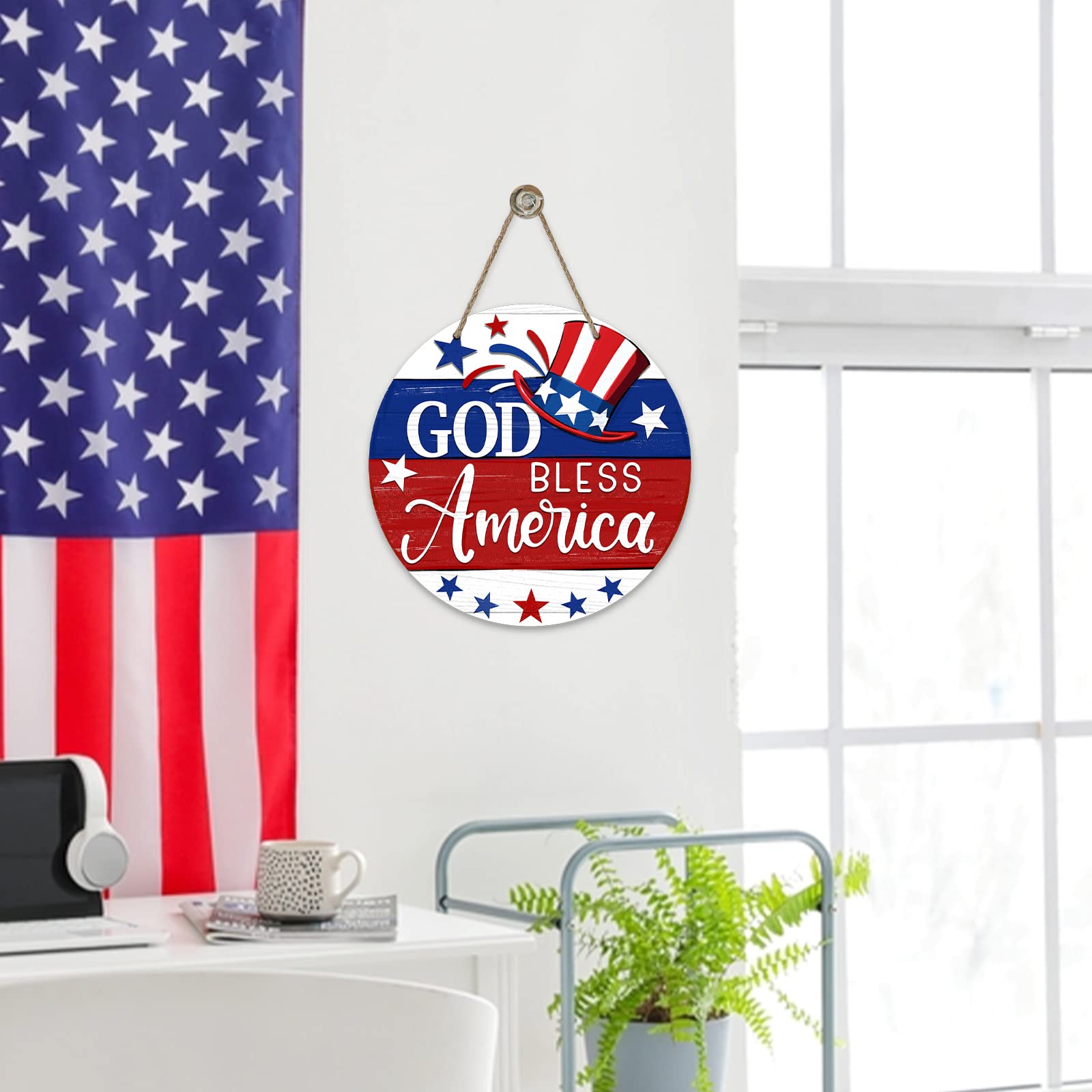 Amazon.com: Deroro 4th of July God Bless America Patriotic Sign