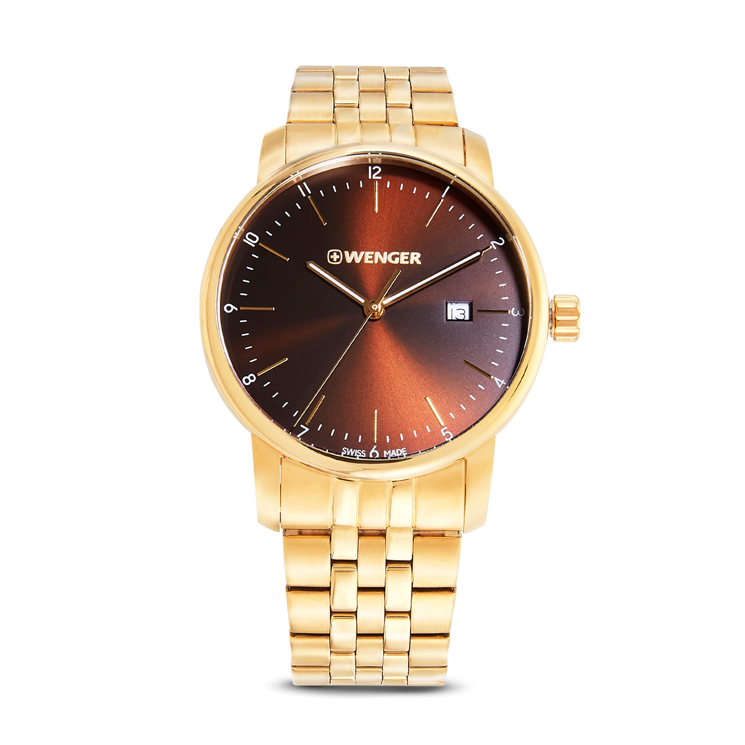 WENGER Swiss Made Urban Classic Analog Brown Dial Mens Watch-01.1741.131 (B07JPM7RMY) Amazon Price History, Amazon Price Tracker