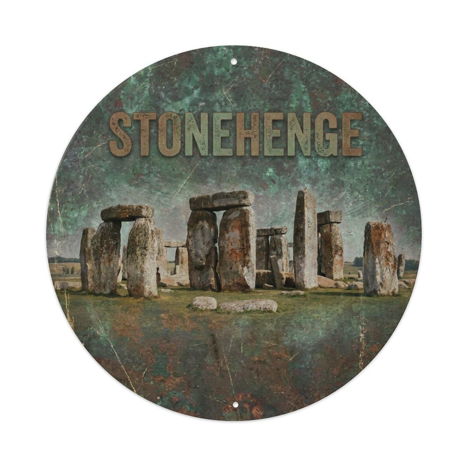 Metal Tin Sign England Retro Travel Stonehenge