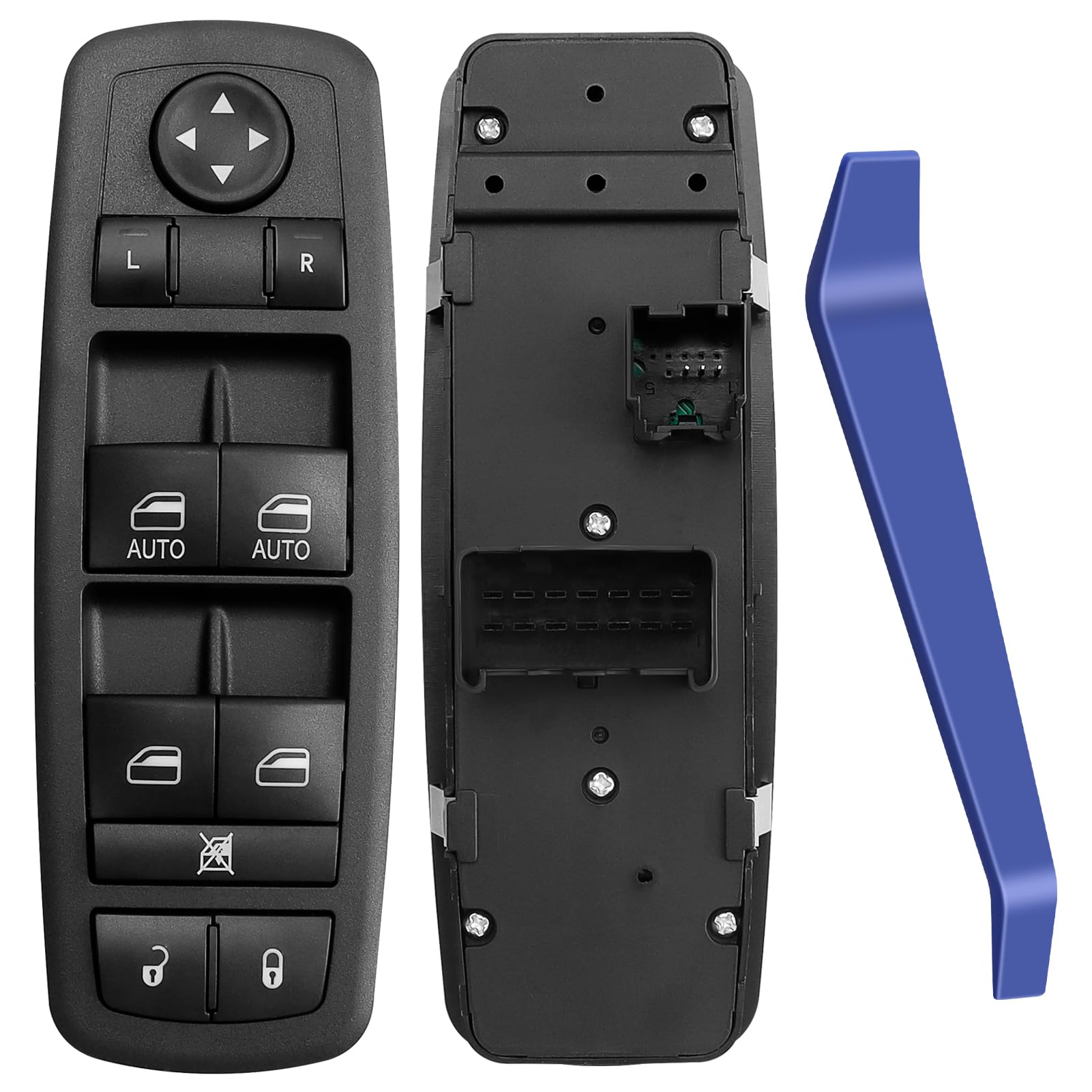 Photo 1 of Master Power Window Switch Driver Side Compatible with 2012-2017 Dodge Grand Caravan Chrysler Town and Country Ram C/V, Front Left Window Control Button 3Pins +0 Pins 68110871AA 04602535AI