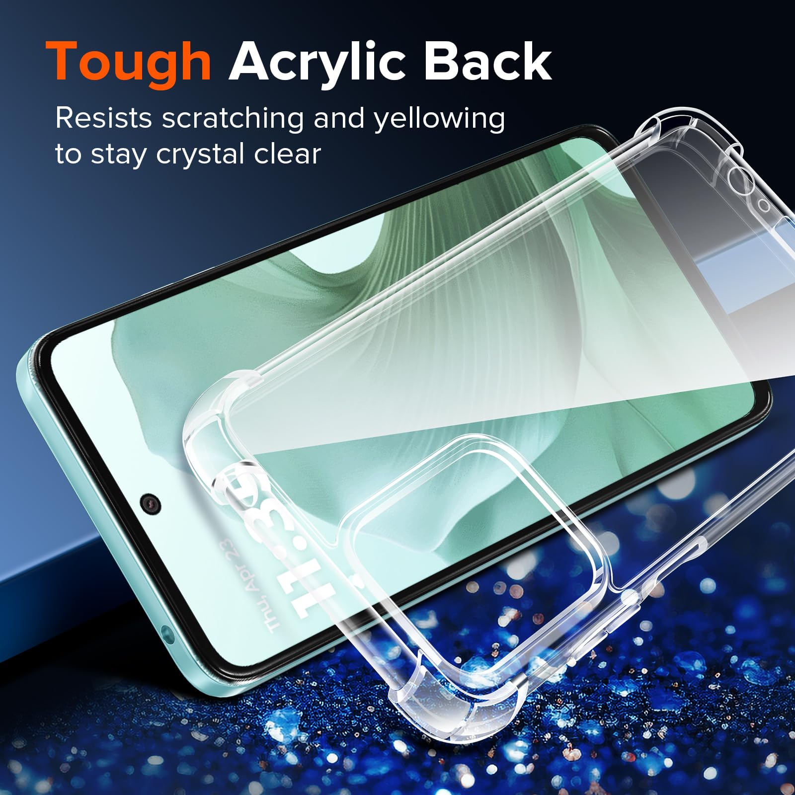 iVoler Cover per Motorola Moto G86 5G / G86 Power 5G, Custodia Antiurto Trasparente per Assorbimento degli Urti con Paraurti in TPU Morbido, Sottile Morbida in Silicone TPU Protettiva Case