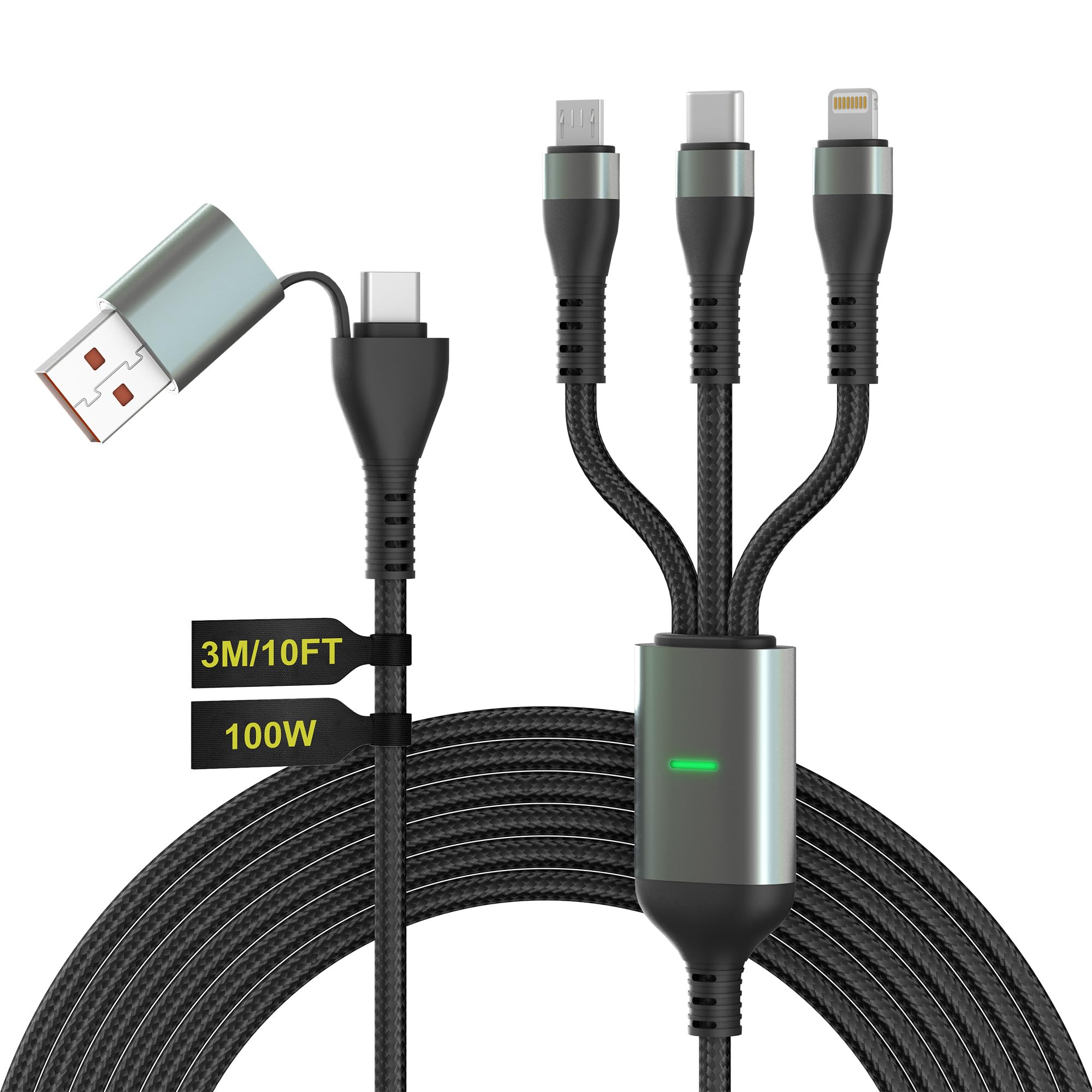 Multi Cavo di Ricarica 100W - Cavo USB C PD 6A Ricarica Rapida USB A Type-C