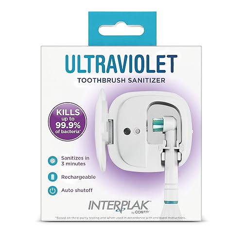 Interplak by Conair - Desinfectante para cepillos de dientes UV, mata el 99.9% de las bacterias en tu cepillo de dientes