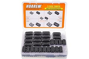 5 Values 28Pcs Broadband EMP Ferrite Cores for Cable Noise Suppression