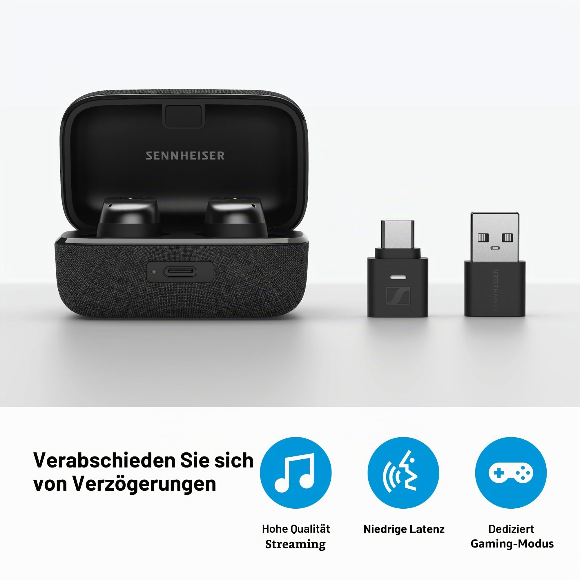 Sennheiser BTD 700 Bluetooth USB Dongle - aptX Lossless, Auracast, Plug & Play Audio Transmitter für Kopfhörer und Lautsprecher - Ultra Low Latency, Bluetooth 5.4, USB-C & USB-A kompatibel