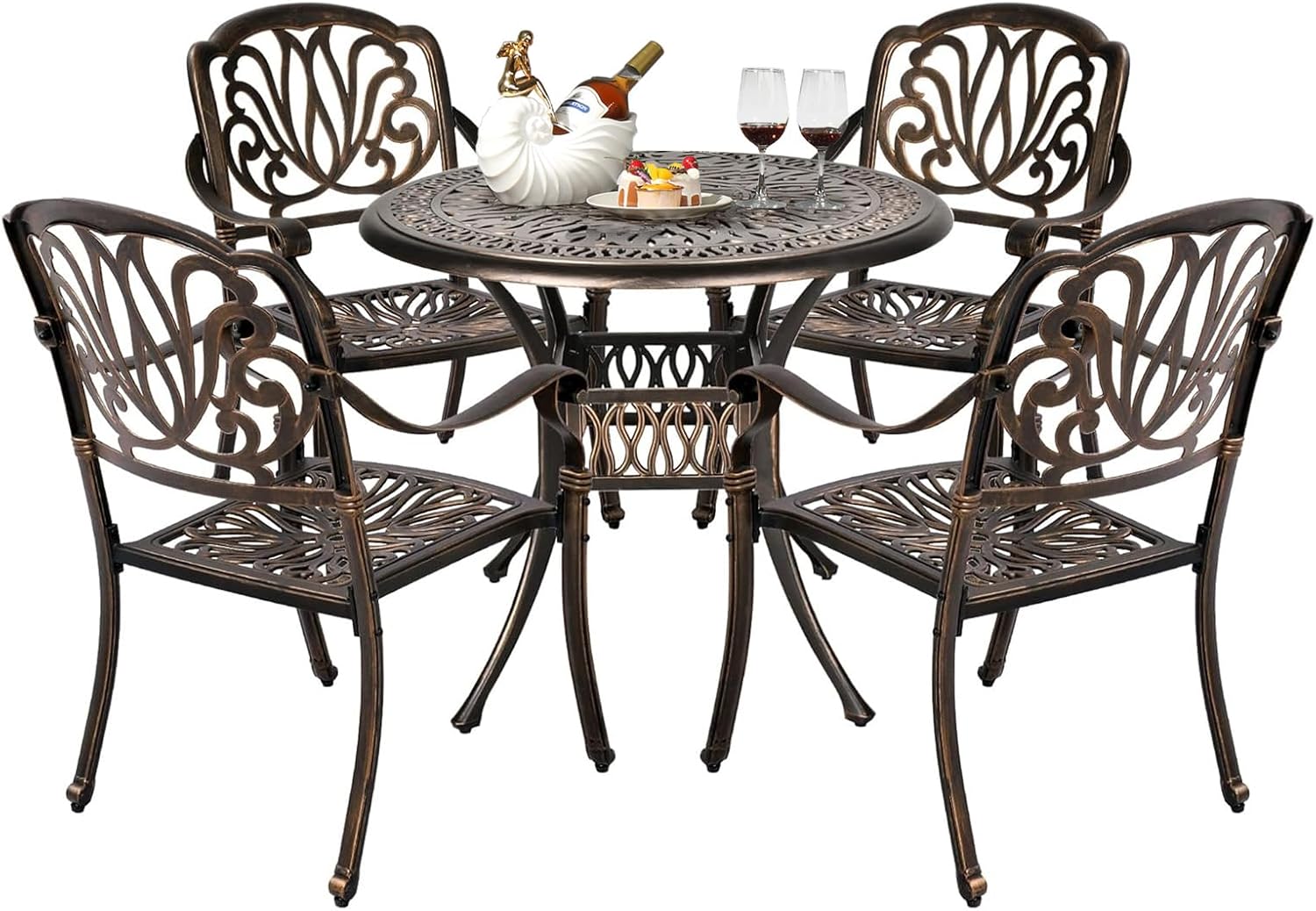 VINGLI 5 Pieces Outdoor Patio Dining Set