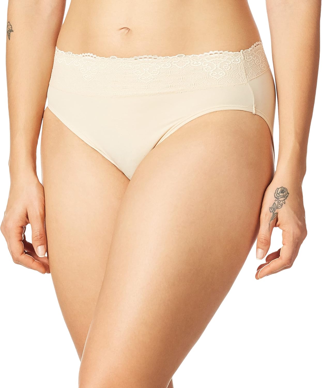 Bali Women's Hi-Cut Panties, High-Waisted Smoothing Panty, High-Cut Brief Underwear
