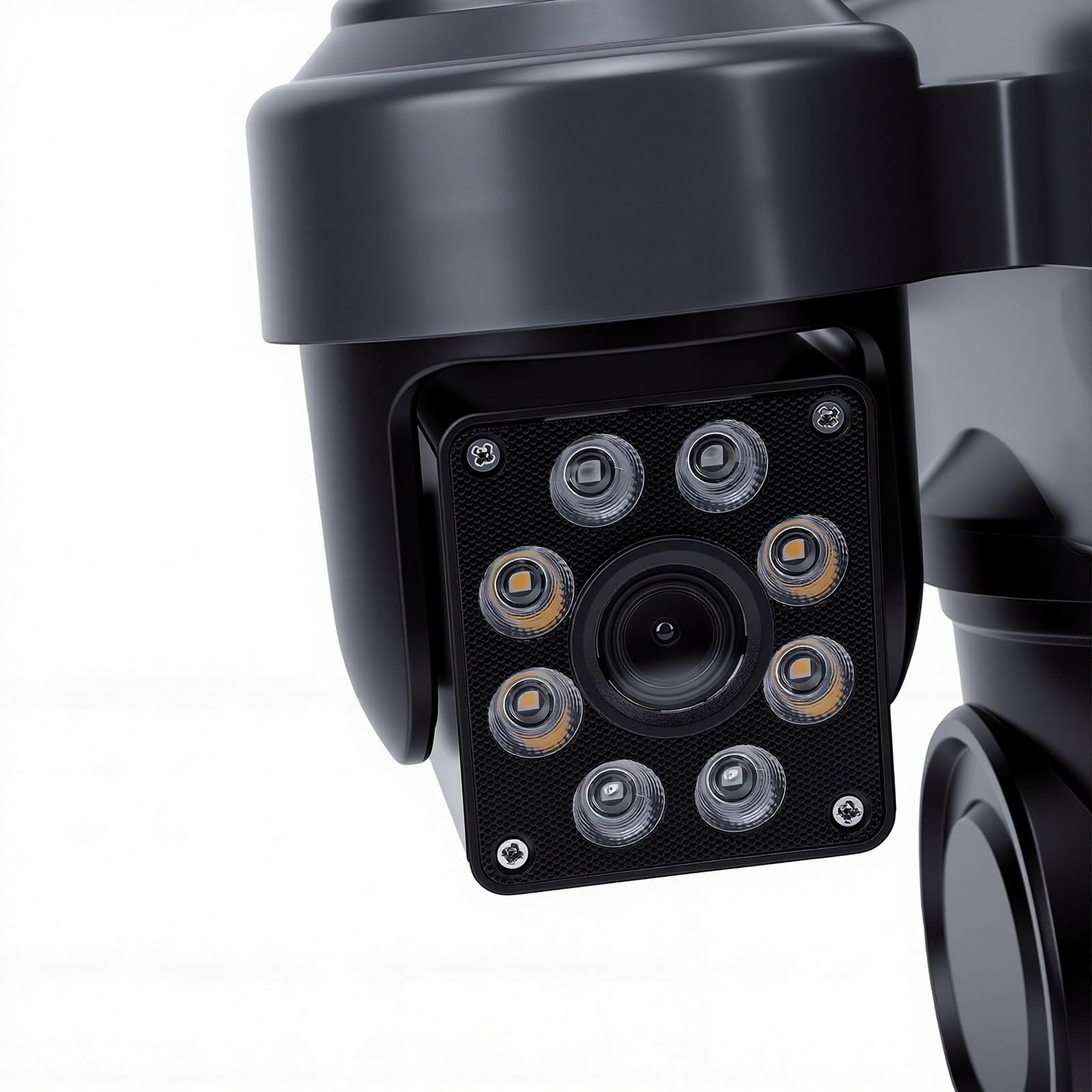 Telecamera di Sicurezza Solare a Triplo Obiettivo con HD 1080P | WiFi Wireless da 360 Gradi per Esterni, Visione Notturna, Audio Bidirezionale, Rilevamento del Movimento PIR per Cortile,