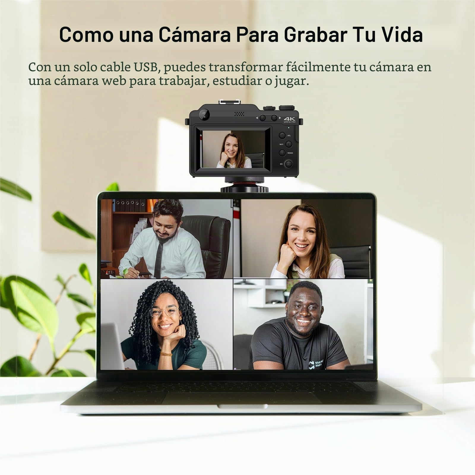 Cámara Digital, Camara de Fotos Digital 5K 64MP con Tarjeta 64GB WiFi, Autofoco, Cámara Compacta con Pantalla LCD de 3" Selfies Cámara de Vlog para Principiantes Adolescentes Adultos Youtube