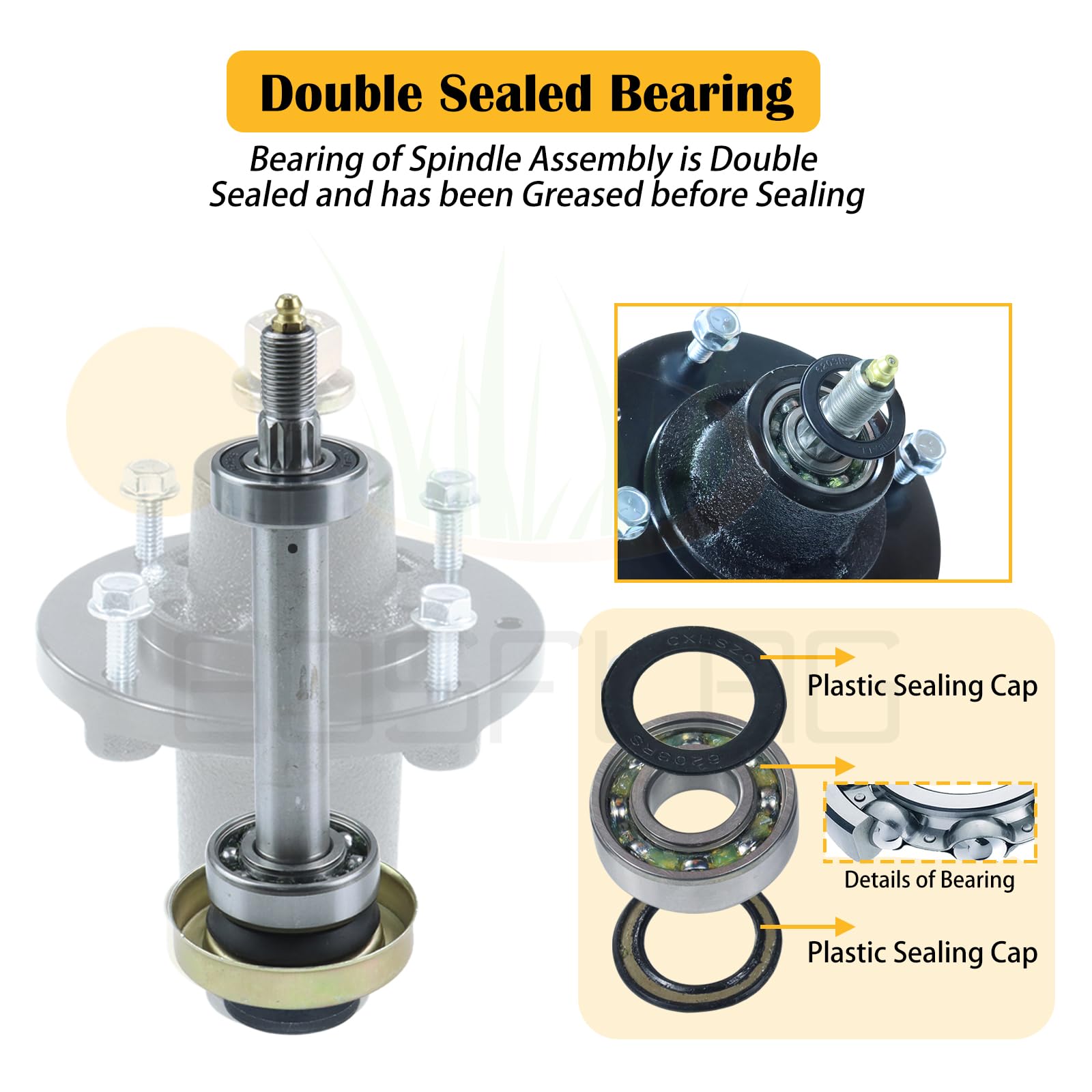 Amazon.com : BOSFLAG 539131898 Husqvarna Spindle Assembly Replaces