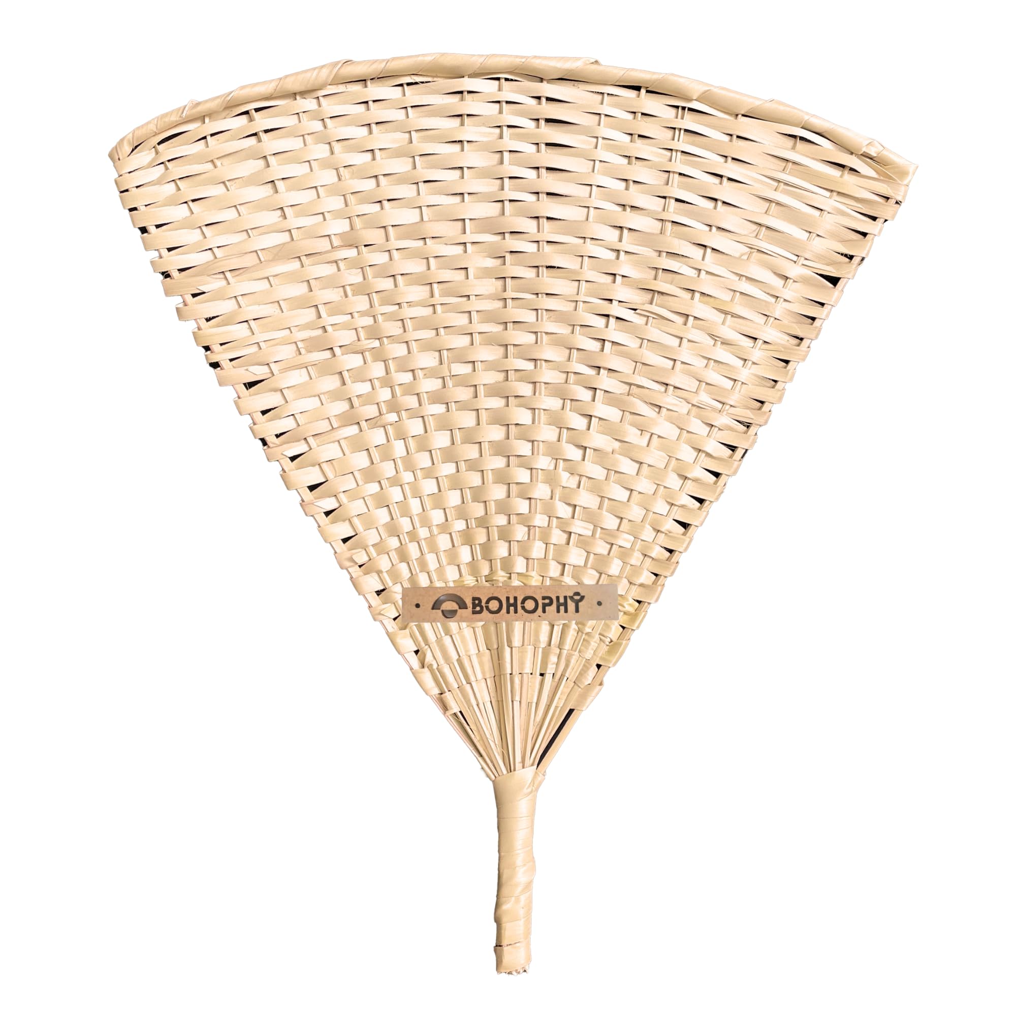 BOHOPHY Straw Palm Hand Held Fan - Abanico De Mano - Woven Hand Fan -Boho Straw Palm, Wedding Favor, Wall Decor, Summer Party Accessories, Bridal