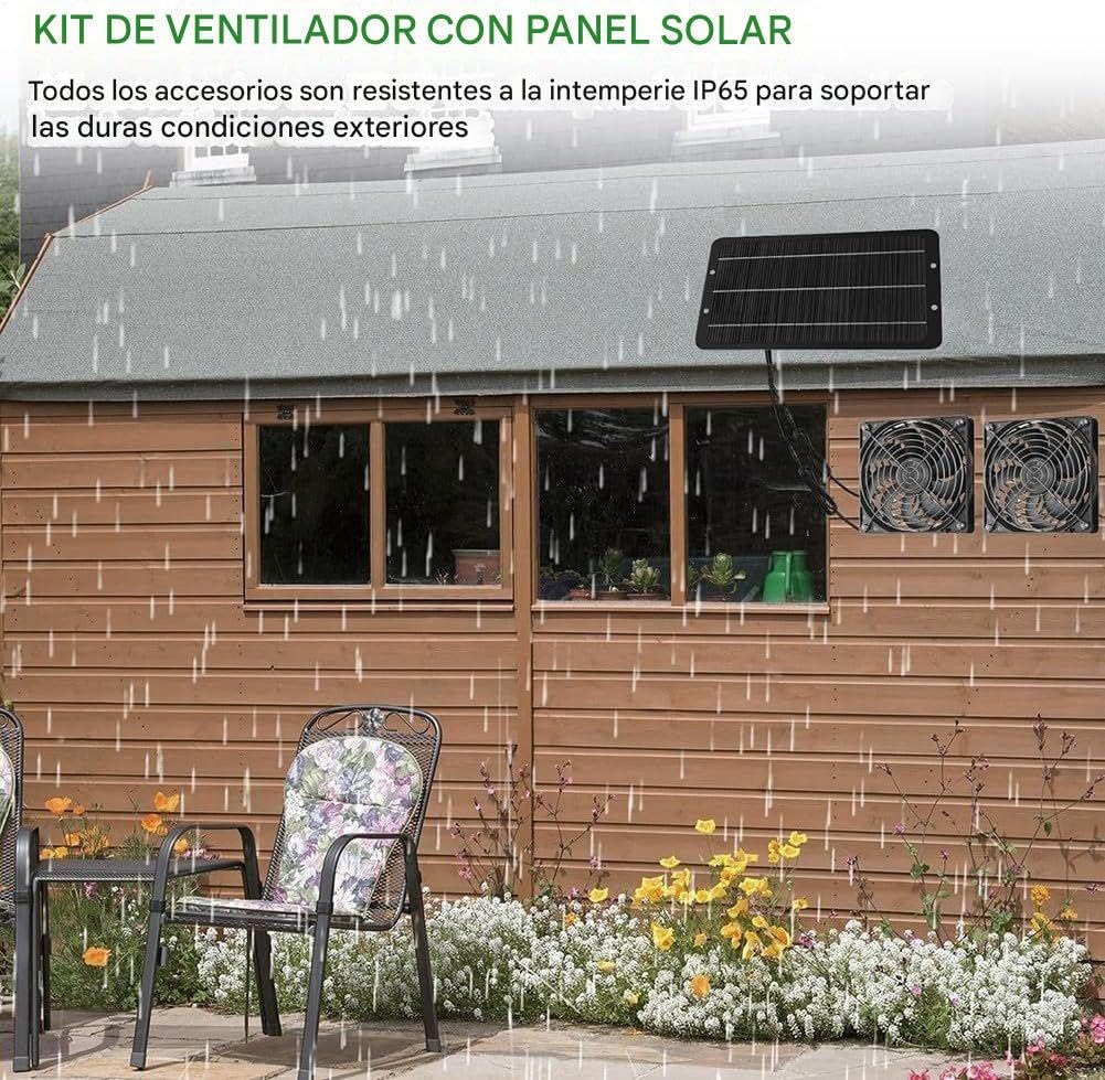 Solar-Außenlüfter Leise Leichtgewichtige Leistungsstarke Kühllüftung