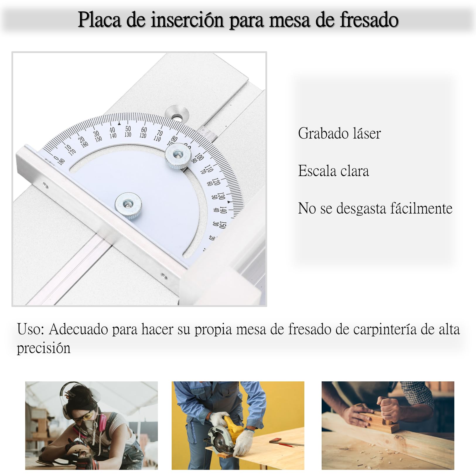 Placa de insercin para mesa de fresadora mesa para router para madera tablero abatible de metal para fresadora mesa para router para madera soportes para valla Piani di lavoro