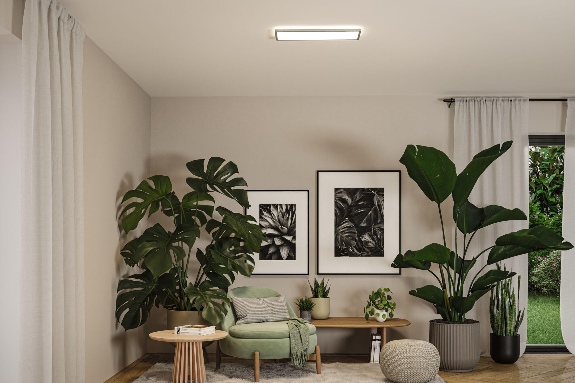 Paulmann LED Panel Atria Shine IP44 eckig 560x200 mm 15,2W 2030lm 3000-6500K Chrom matt 71312