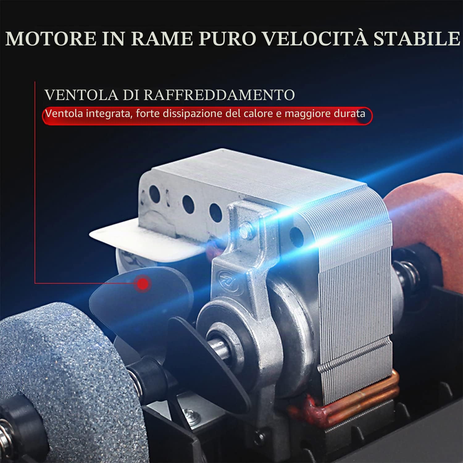 Affilacoltelli Elettrico Professionale, Multifunzione, Automatico, 15 Gradi, Corindone, Nero