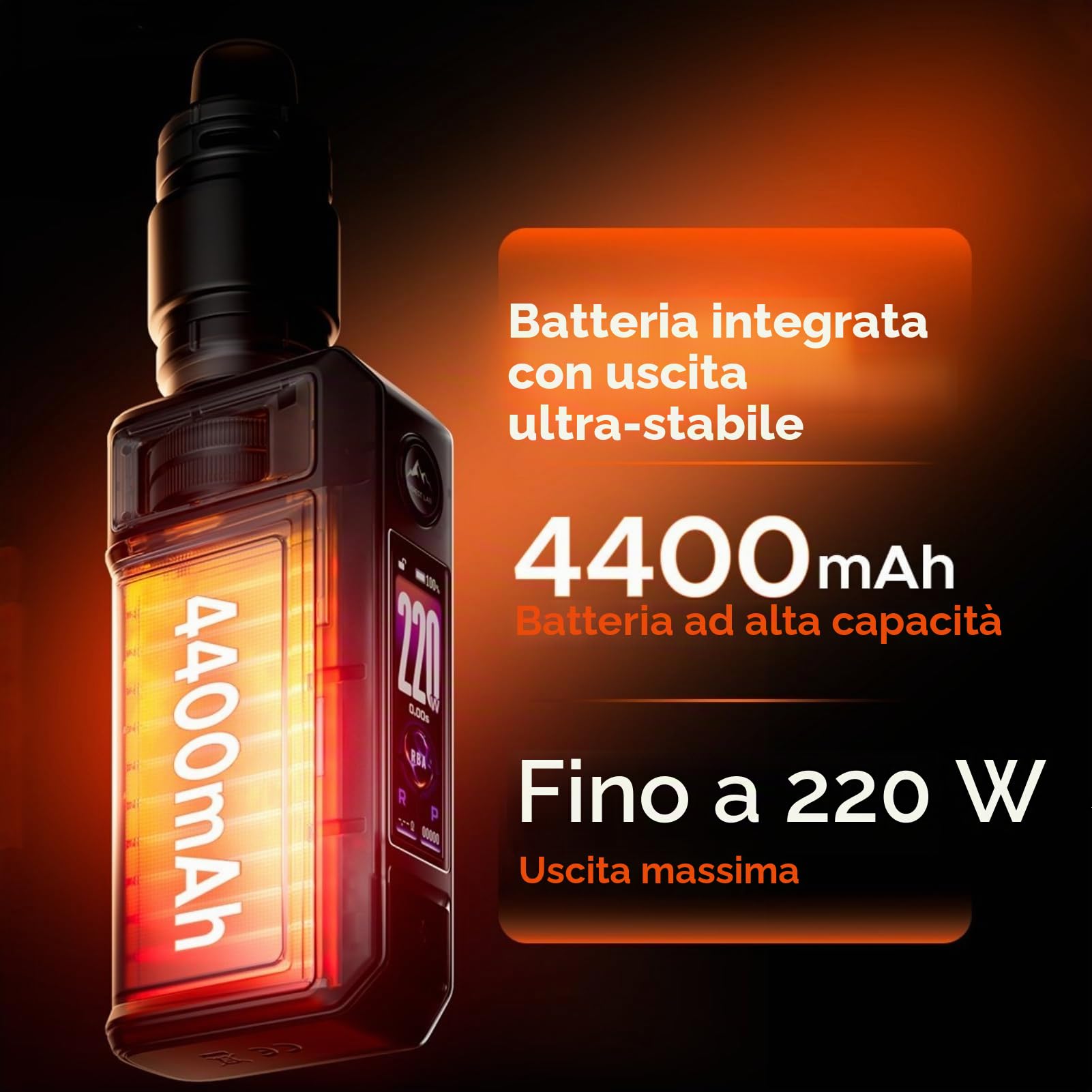 For VOOPOO Drag 6 Kit 220 W Mod (Nero) Batteria da 4400 mAh | 5 ml Serbatoio UFORCE X Tank II | PnP X Coil 0,15Ω e 0,3Ω | Rotella di regolazione di precisione | Schermo TFT da 1,66'' - No Nicotine
