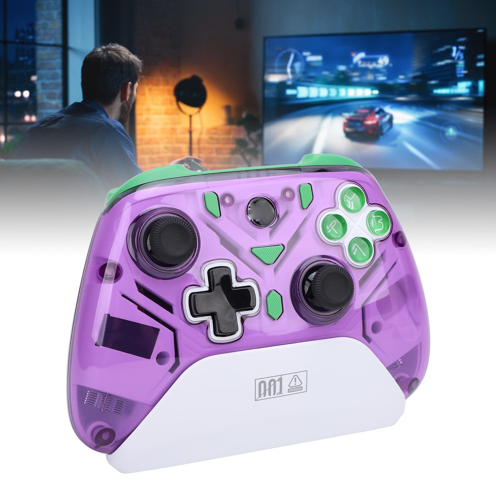 Interaktywny Kontroler Gier z Ekranem, Kontroler Gier z Efektem Halla na PC, IOS, Android, Joystick Gamepada, Czujnik Ruchu, światło RGB, Połączenie Bluetooth i 2.4G