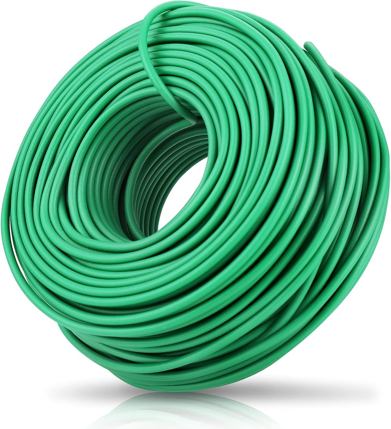 LYAZKMY 30m Soft TPR Garden Wire for Climbing Plants, Flexible Garden Ties for Plant Support and Securing, 2.5mm Twist Ties with Metal Core, Reusable Green Plant Ties for Vines Stems Outdoor Indoor