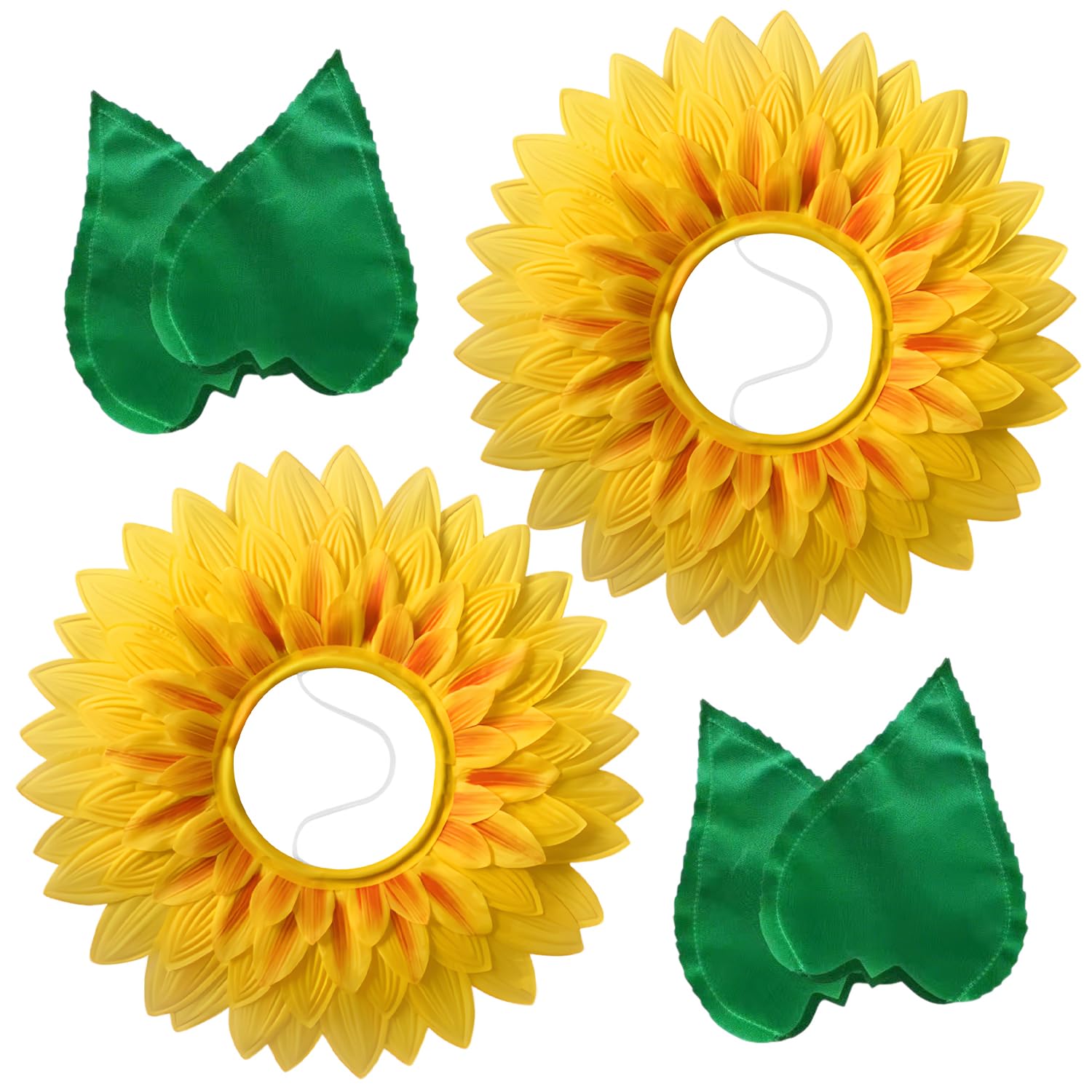 arrderly 2 Set Sunflower Hoods, Fun Creative Hats, Children'S Stage Performance Accessories, Party Performance Decorations, Role-Playing Props