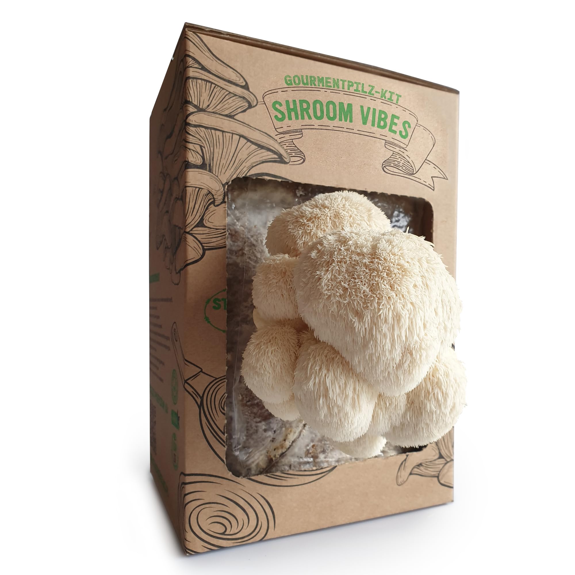 BIO Kit d'élevage de champignons | Champignons Grifola (Hericium erinaceus) un jeu d'enfant à cultiver | Kit de culture de champignons pour la maison | Kit complet de culture de champignons de qualité