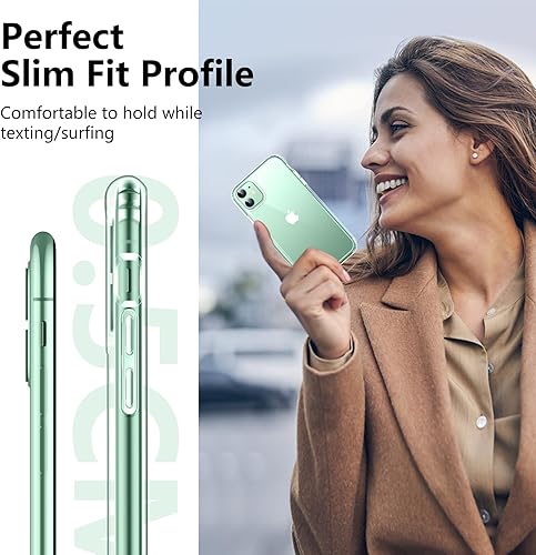 Miniatura 7 de NEWTRENDS Funda diseñada para iPhone 11, no amarillea, cubierta de policarbonato duro de TPU suave, parachoques flexible, funda delgada y