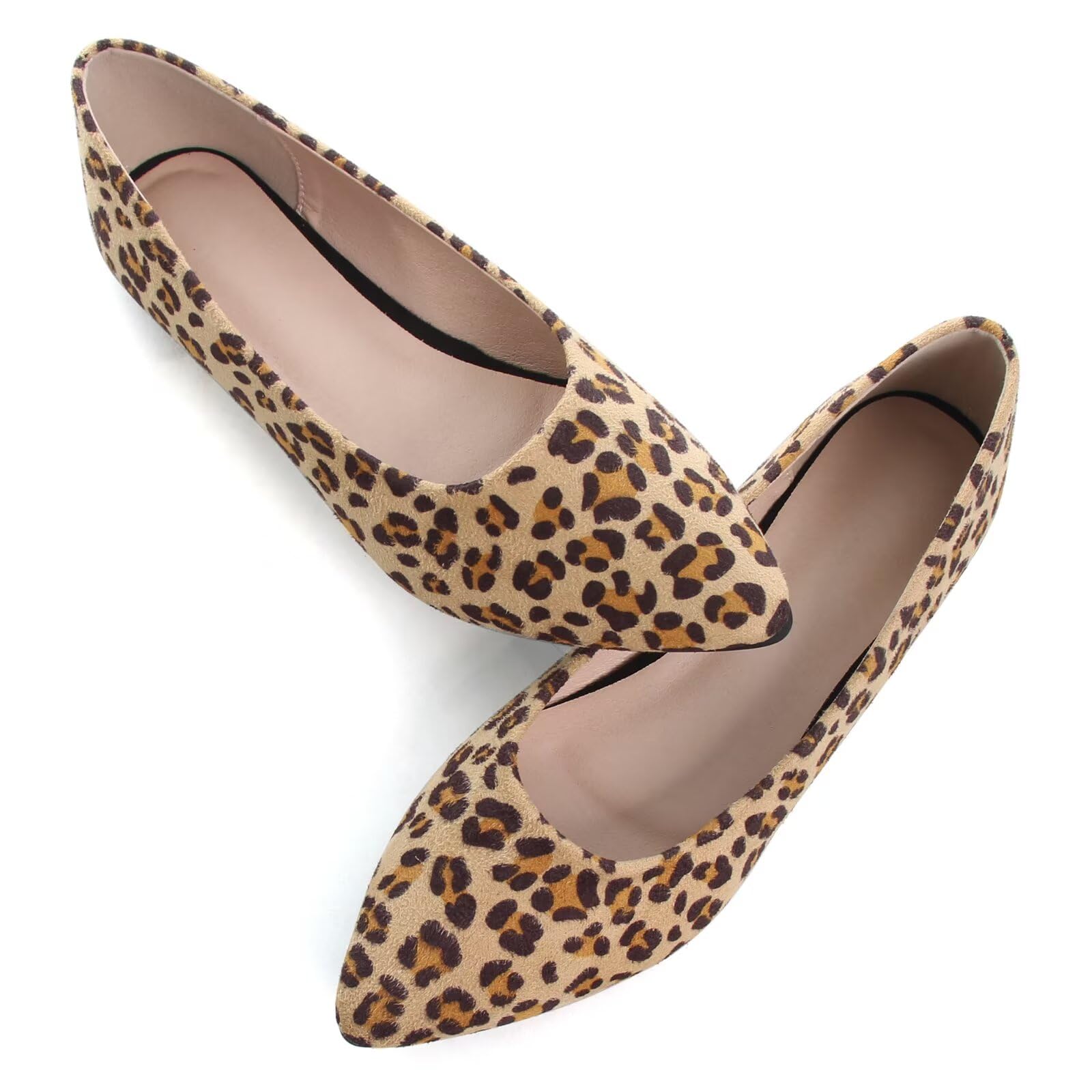 SAILING LU Women's Pointed Toe Chequer Ballet Flats Dressy Flat Shoes for Women Casual Slip-On Loafers