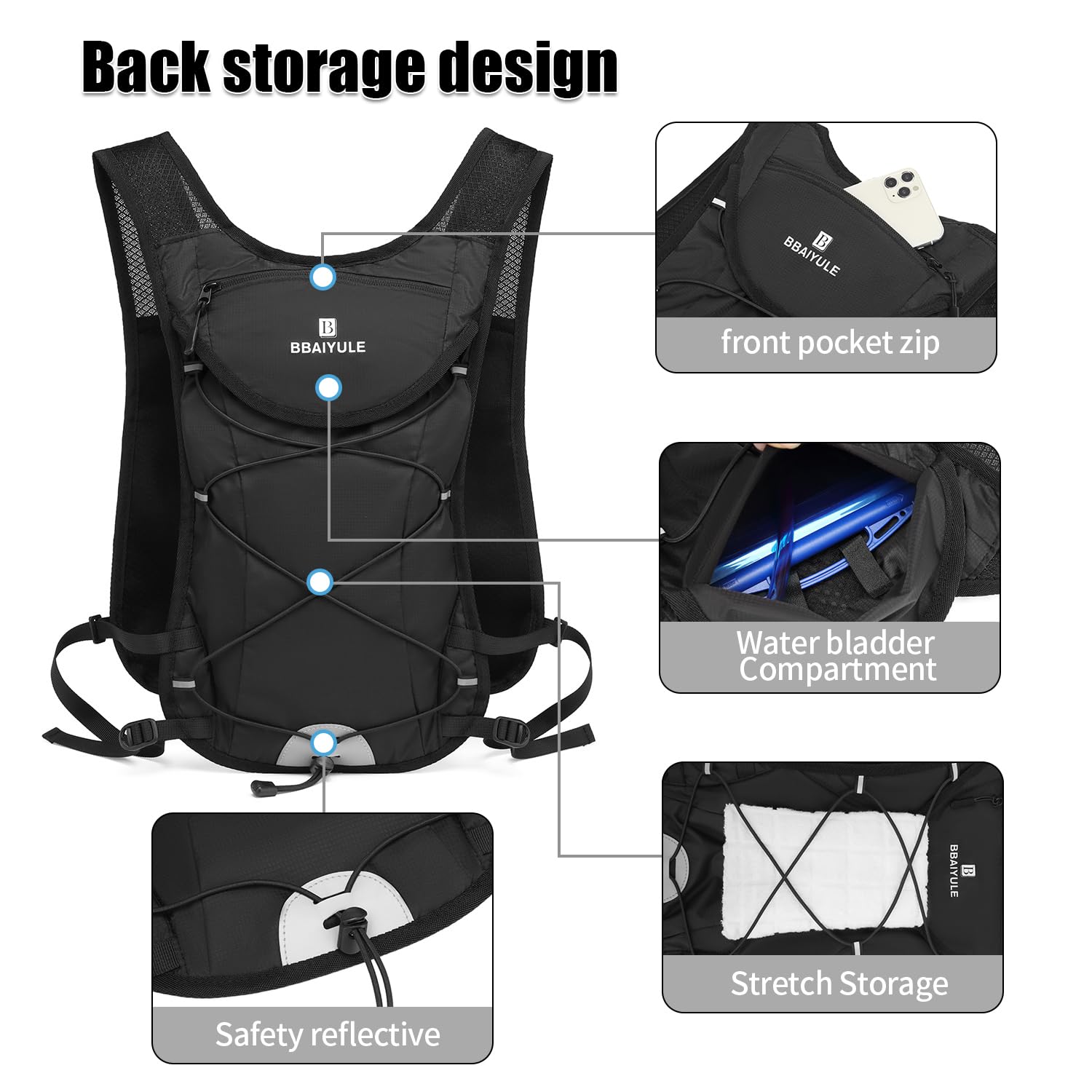 BBAIYULE Running Vest Hydration Backpack - Image 2